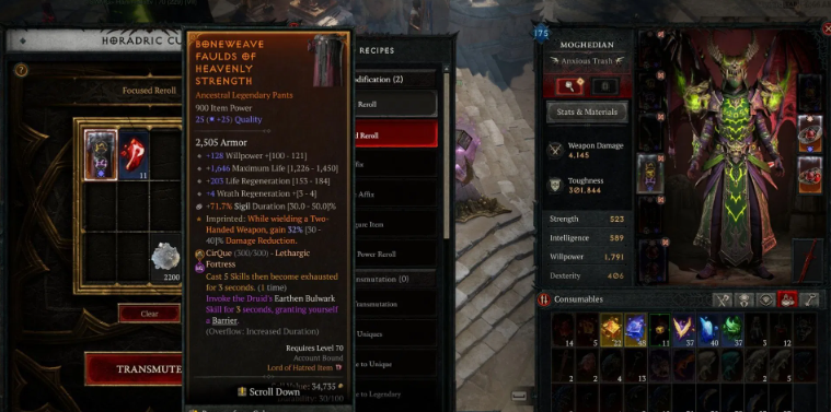 Diablo 4 Tuning Prism crafts